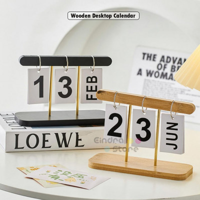 Wooden Desktop Calendar